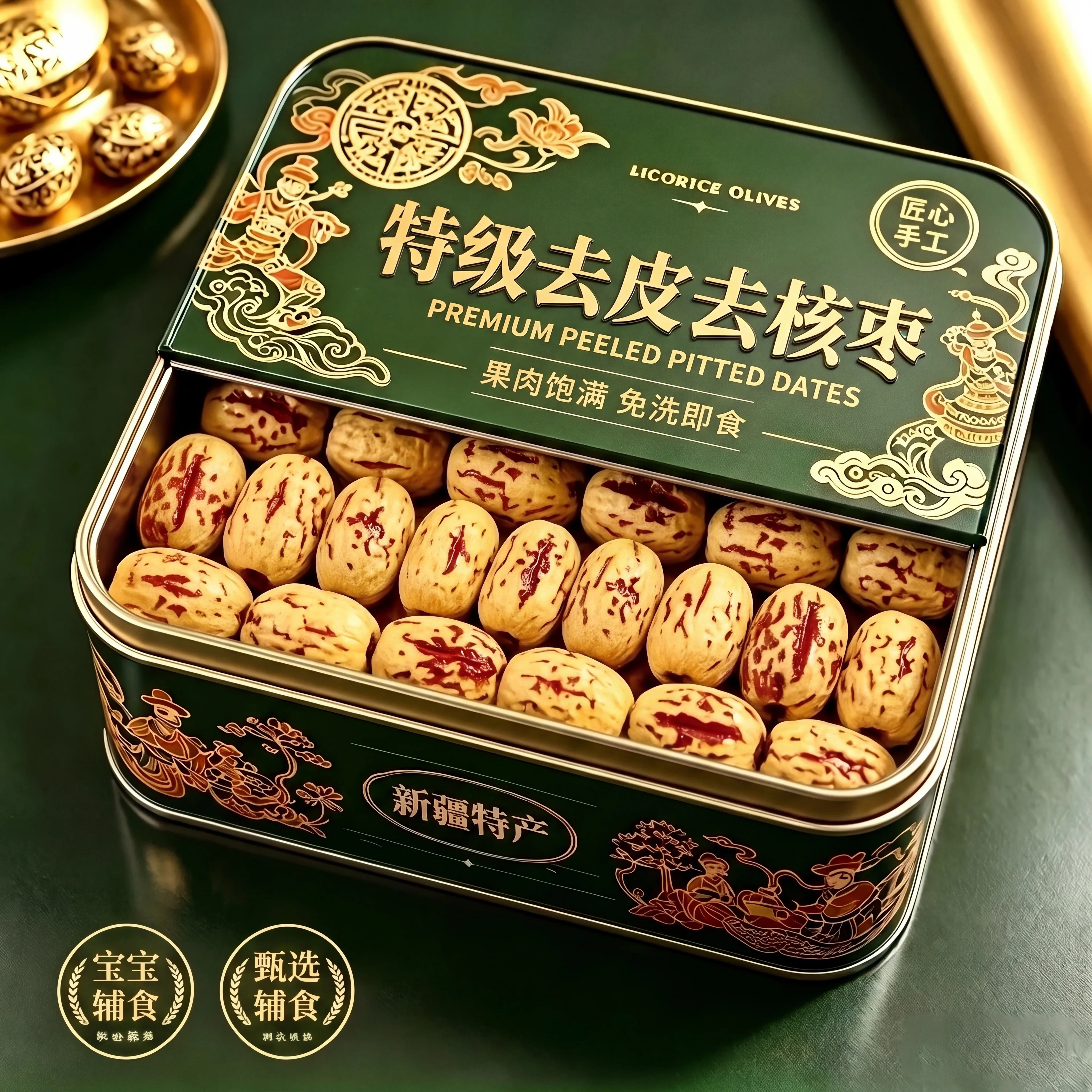 特级去皮去核红枣婴儿辅食专用免洗的无核无皮新疆特产官方旗舰店