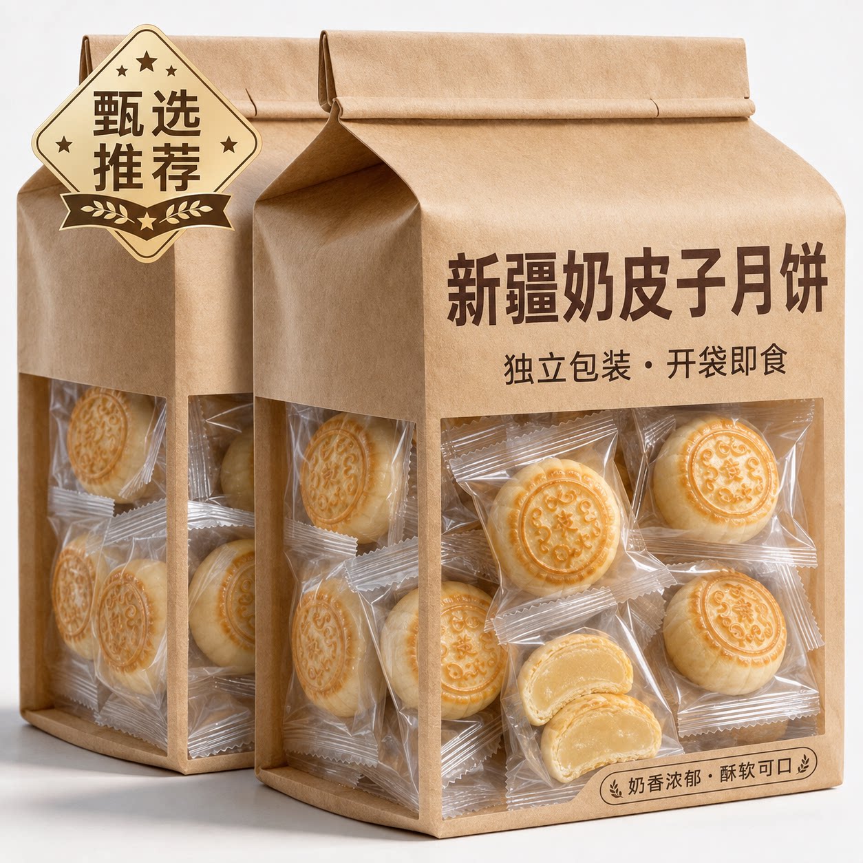 奶皮子月饼新疆特产手工月饼奶豆腐酸奶新疆糕点中秋节送礼奶制品