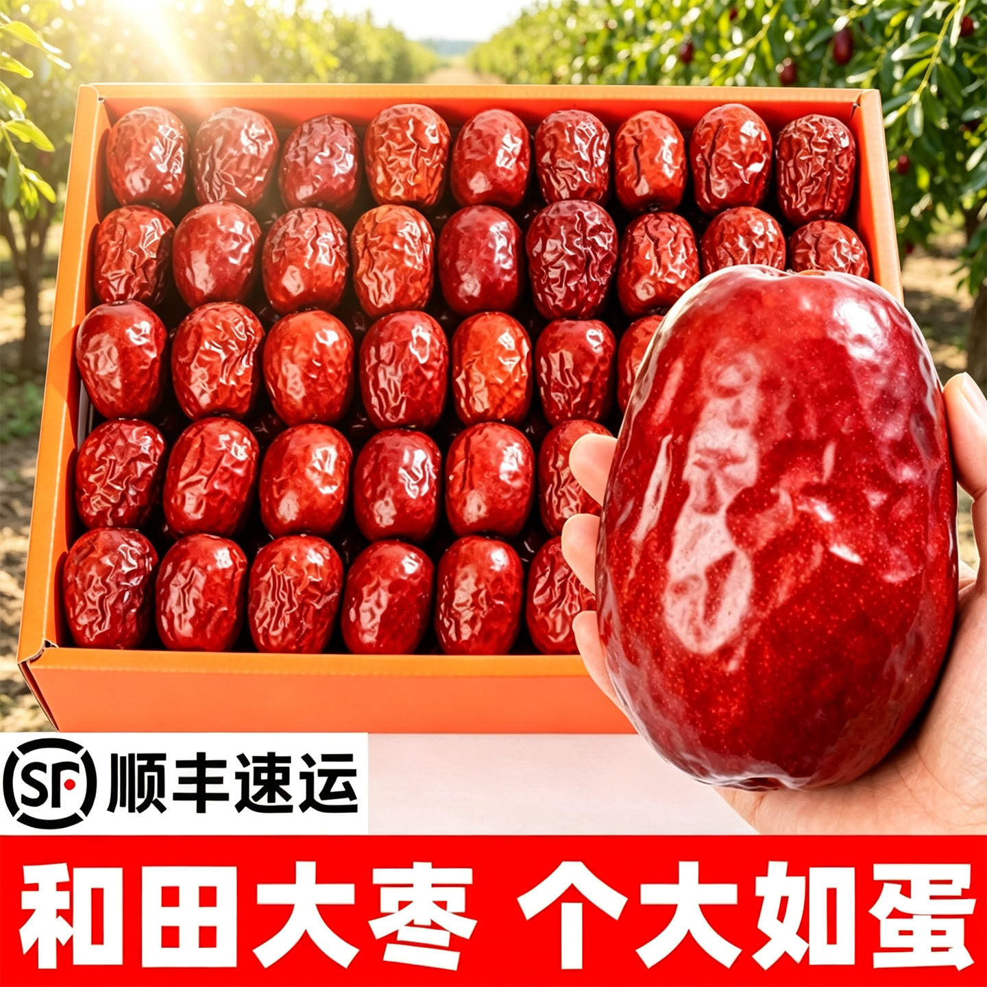 特级新疆和田大枣红枣特级新疆特产官方旗舰店特大干货有核新灰枣