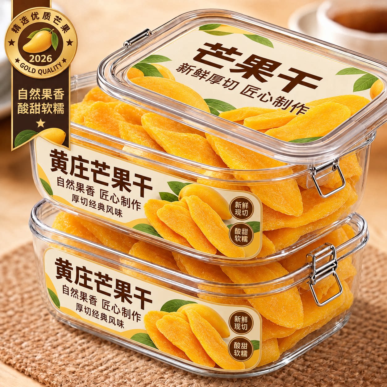 特级厚切芒果干儿童健康蜜饯果干果脯新货休闲零食官方旗舰店年货