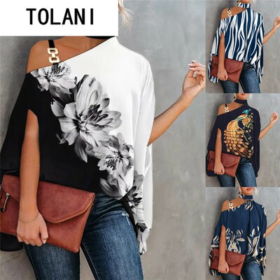 Summer women T shirt casual plus size lady off shoulder tops