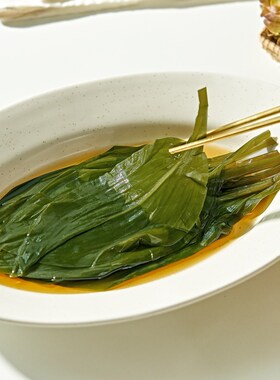 韩国商用寒葱山葱茗荑菜新叶调味山蒜叶日料素食餐厅烤肉店新叶子