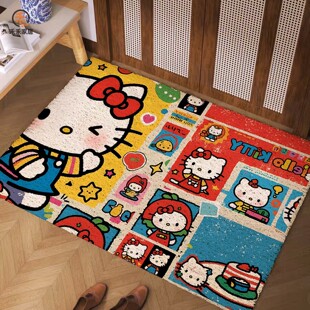 HelloKitty入户门口地垫丝圈加厚玄关门内外垫凯蒂猫耐脏防滑脚垫