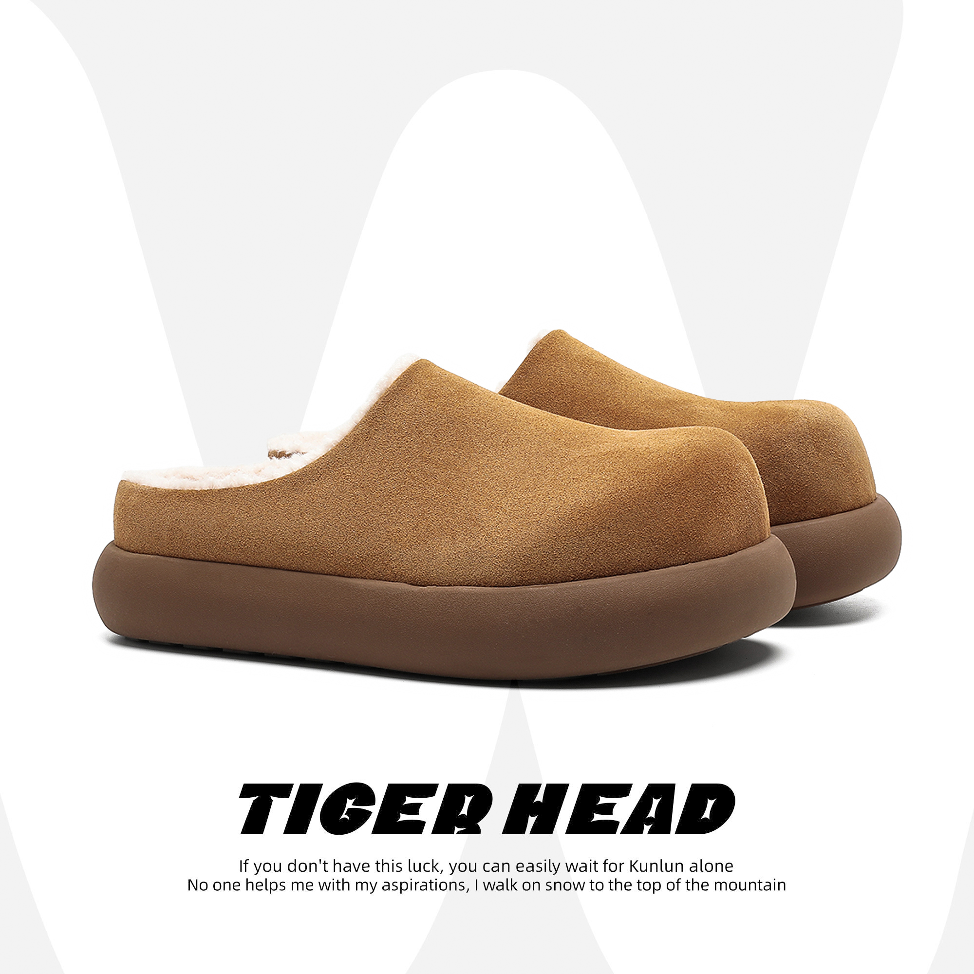 小土豆厚底勃肯鞋半拖加绒男女款