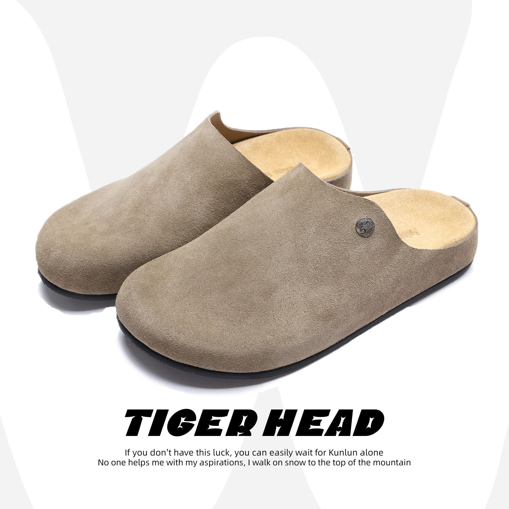 老钱风穆勒勃肯鞋男厚底包头拖鞋