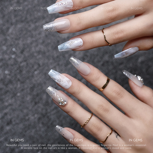 In Gems透透水晶美甲穿戴式可拆卸假指甲光疗贴片手工定制穿戴甲