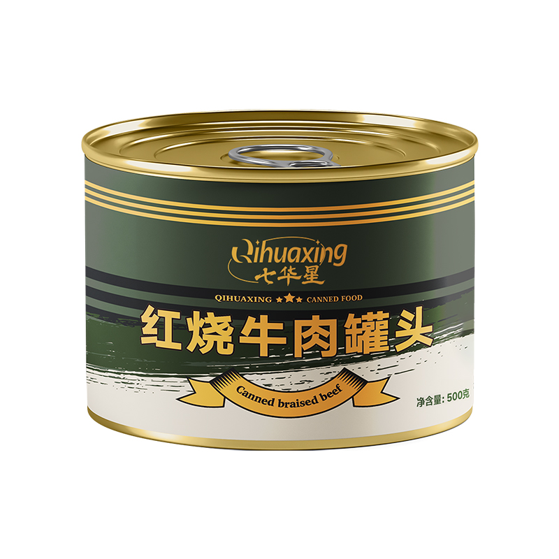 七华星红烧牛肉罐头速食品户外应急长期储备即食下饭菜熟食