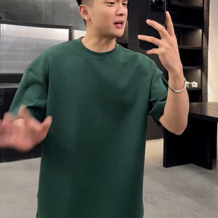 新款 2026年夏季 宽松圆领百搭印花纯棉上衣 T恤男装 潮牌高级感短袖
