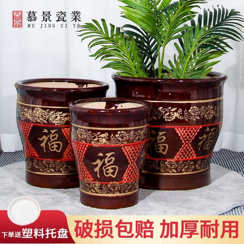 特大号古典陶瓷大花盆破损包赔