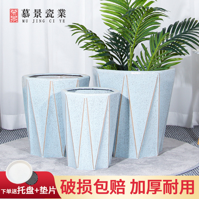 大理石北欧风格陶瓷花盆托盘