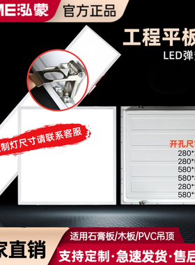 石膏板PVC木板弹簧卡扣开孔28*58*88*118LED高亮直发光全铝平板灯