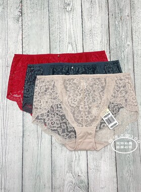 诗婷内裤女性感诱惑舒适中腰内裤蕾丝薄款夏季蕾丝平角底裤D5680