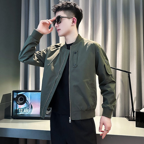 155帅小码S号XS小版休闲棒球领外套男春秋韩版矮个子夹克男160潮