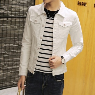 160帅T加小码短款牛仔夹克男网红矮个子学生XS码S号紧身外套155
