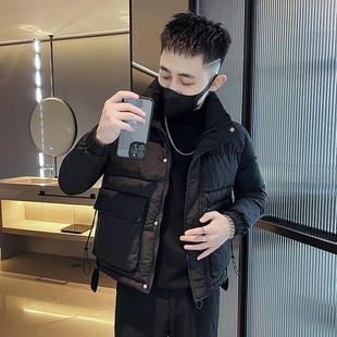 2025冬季XS小码加厚修身羽绒棉服男155矮个子S立领工装短款外套潮