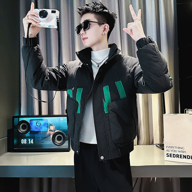 155帅T矮个子XS码短款羽绒棉服潮男冬季小码S号修身棉衣工装外套