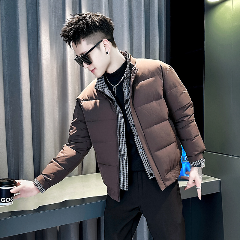 155小个子男假两件棉衣冬季青年加厚短款外套棉袄小码XS保暖棉服S