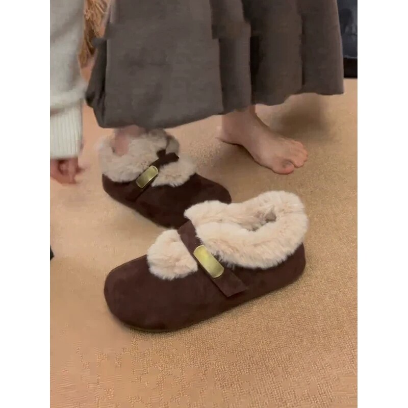 厚勃肯鞋内增高保暖雪地棉鞋子