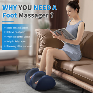 massager跨境代发亚马逊足疗机加热足底按摩器家用脚部按脚脚步仪