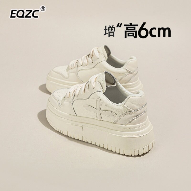 厚底增高6cm小白鞋女2026新休闲