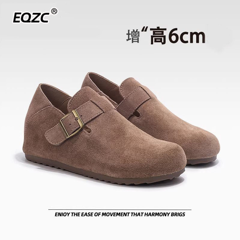 内增高6CM勃肯鞋女2025秋冬新款百搭显脚小休闲软底单鞋,女鞋,勃肯鞋/软木鞋,淘宝优惠券,粉丝福利购,淘宝优惠卷