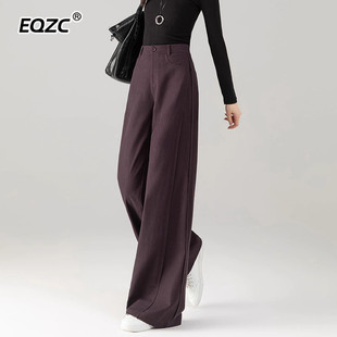 后妈裤2025新款爆款洋气老钱风阔腿裤子宽松bf慵懒风高腰直筒长裤