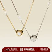SOFT 限时四折秒杀 ROOM母贝月光石项链简约高级感锁骨链