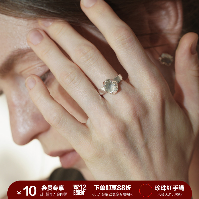 SOFTROOM新中式清冷月光石戒指