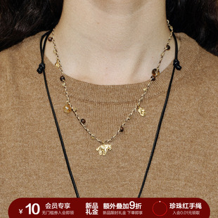 SOFT ROOM小马金钱结编绳项链配饰小众设计高级感本命年生日礼物