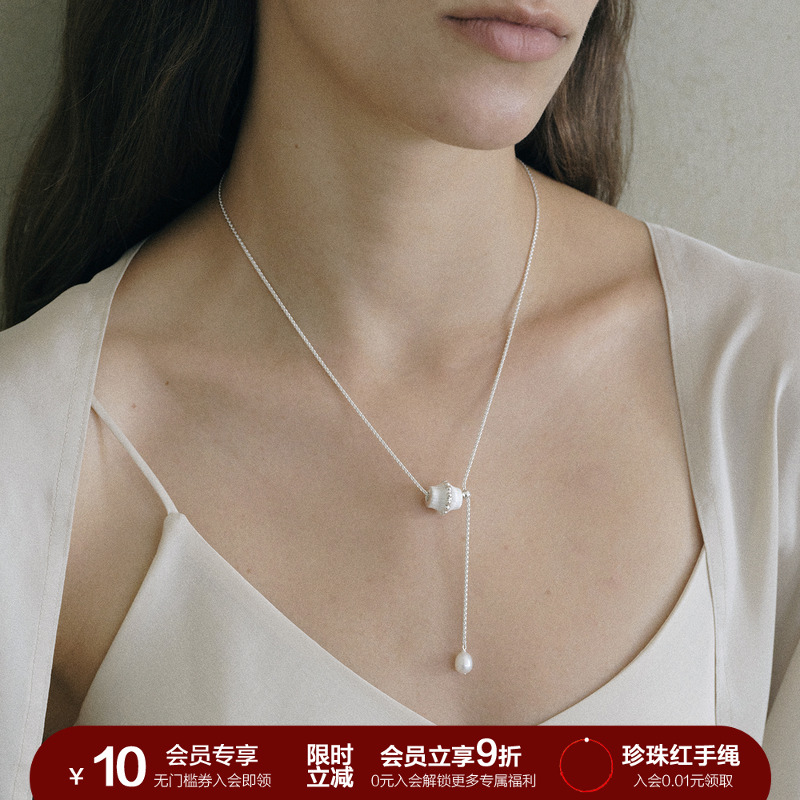 SOFT ROOM多戴法天然珍珠拉丝转运珠项链配饰礼物日常高级感小众