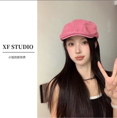 【XF STUDIO】粉粉五角星2024时尚百搭多戴前进帽