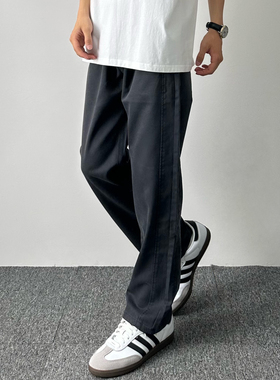 HMN Studio休闲裤男士春秋季2024新款潮牌宽松直筒工装运动长裤子