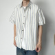 Studio复古色织条纹短袖 衬衫 夏季 HMN 宽松廓形百搭口袋半袖 衬衣
