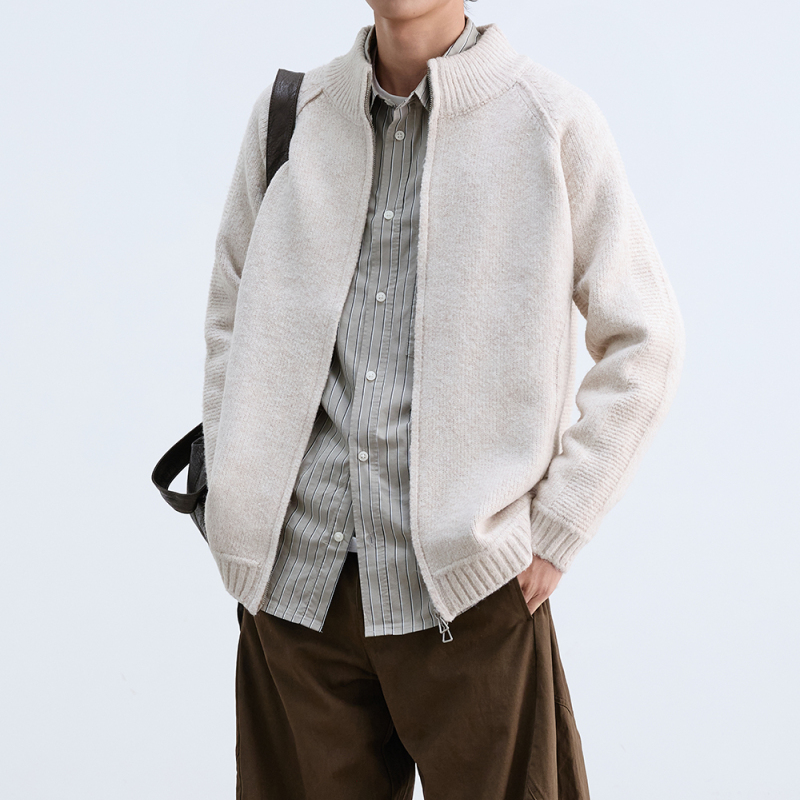 HMN Studio美式复古解构圆领毛衣秋冬新款简约慵懒休闲开衫针织衫,男装,针织衫/毛衣,淘宝优惠券,粉丝福利购,淘宝优惠卷