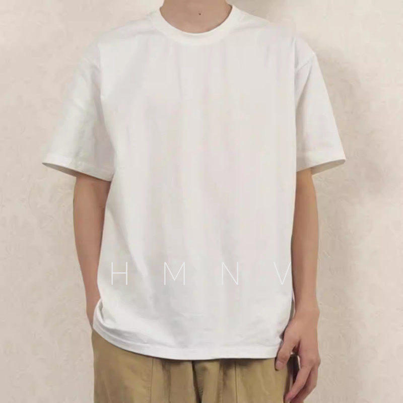 【2件8折】HMN纯棉纯色打底短袖图片
