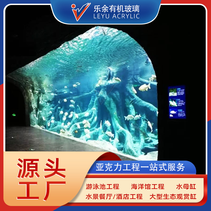 厂家供应海洋馆设计制作海水景观生态观赏鱼缸大型亚克力异形鱼缸