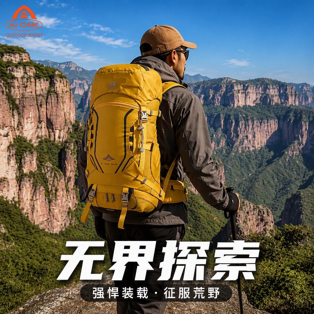 aione/艾王 牛津布背包户外徙步40升超轻旅行耐磨防泼水双肩包