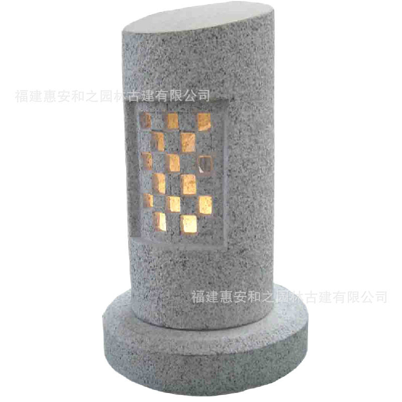 惠安虾红石灯现代简约庭院石雕