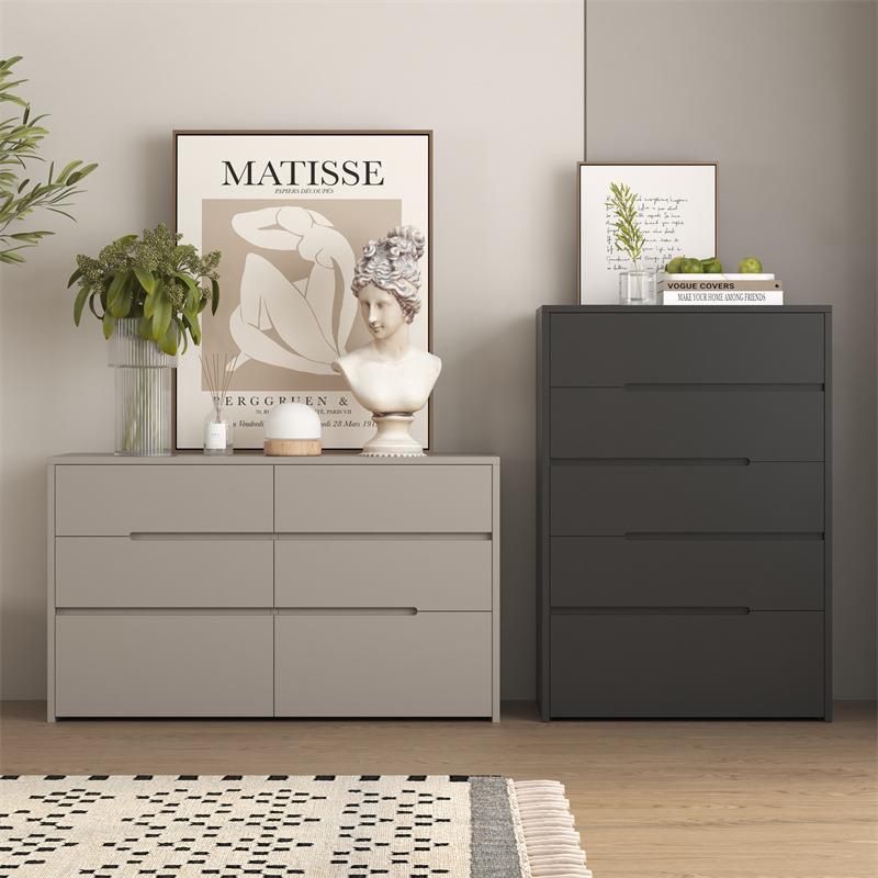 简约现代五斗柜实木卧室储物柜斗柜多功能小户型轻奢抽屉柜床尾柜