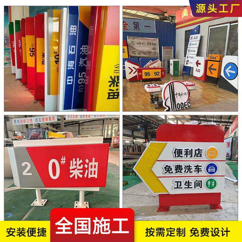 亚克力通体灯箱加油站灯箱悬挂石油机顶式立柱加油机亚克力吸塑