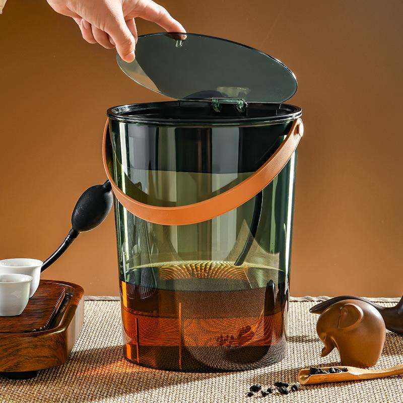 茶水桶废水桶茶桶干湿分离办公室茶台茶渣桶茶几垃圾桶茶桌储水桶