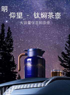 尚明钛焖茶壶老白茶焖泡壶智能温显大容量保温壶户外便携泡茶壶