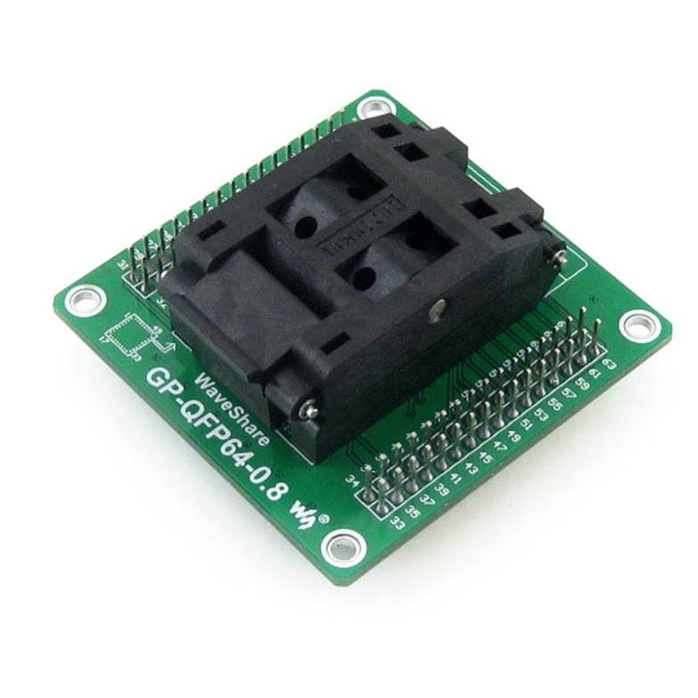 QFP64TQFP64IC51-0644-824-5通用测试座GP-QFP64-0.8带排针