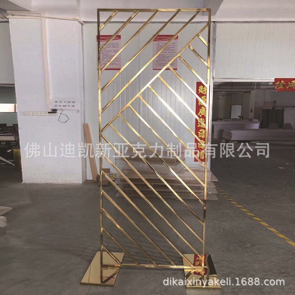 电镀金色背景架网红款金属几何框架婚庆浪漫气球打卡背景