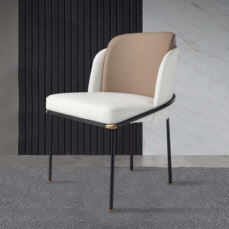 意式轻奢餐椅家用化妆靠背椅子简约洽谈椅售楼处办公室接待会客椅