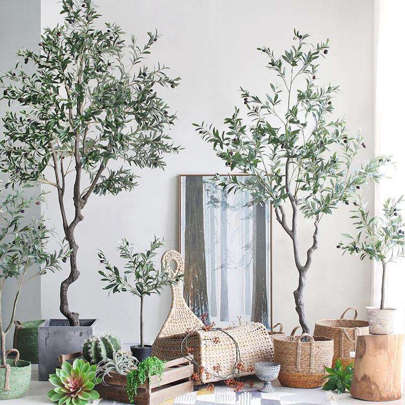 仿真植物橄榄树北欧风造型绿植盆栽家具室内装饰摆件工厂直销