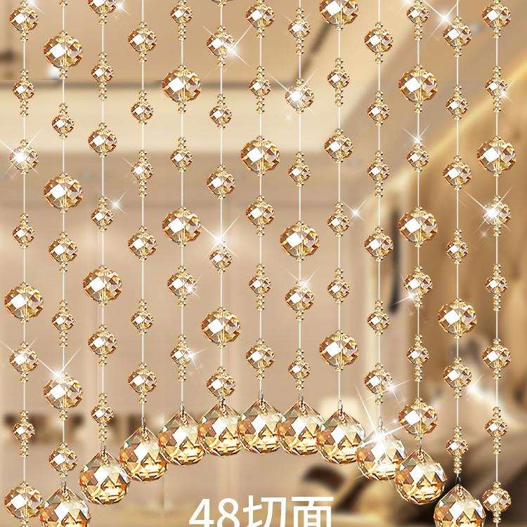 水晶珠帘隔断帘家用欧式客餐厅玄关过道装饰卧室卫生间门帘挂帘子