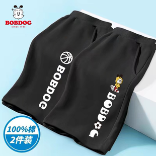 休闲裤 巴布豆男童夏季 时尚 街头帅气宽松五分裤 潮流 纯棉短裤