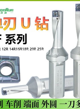 川润SF单刃U钻镗孔钻一体刀杆小直径u钻小数点特固克通装QCMT刀片