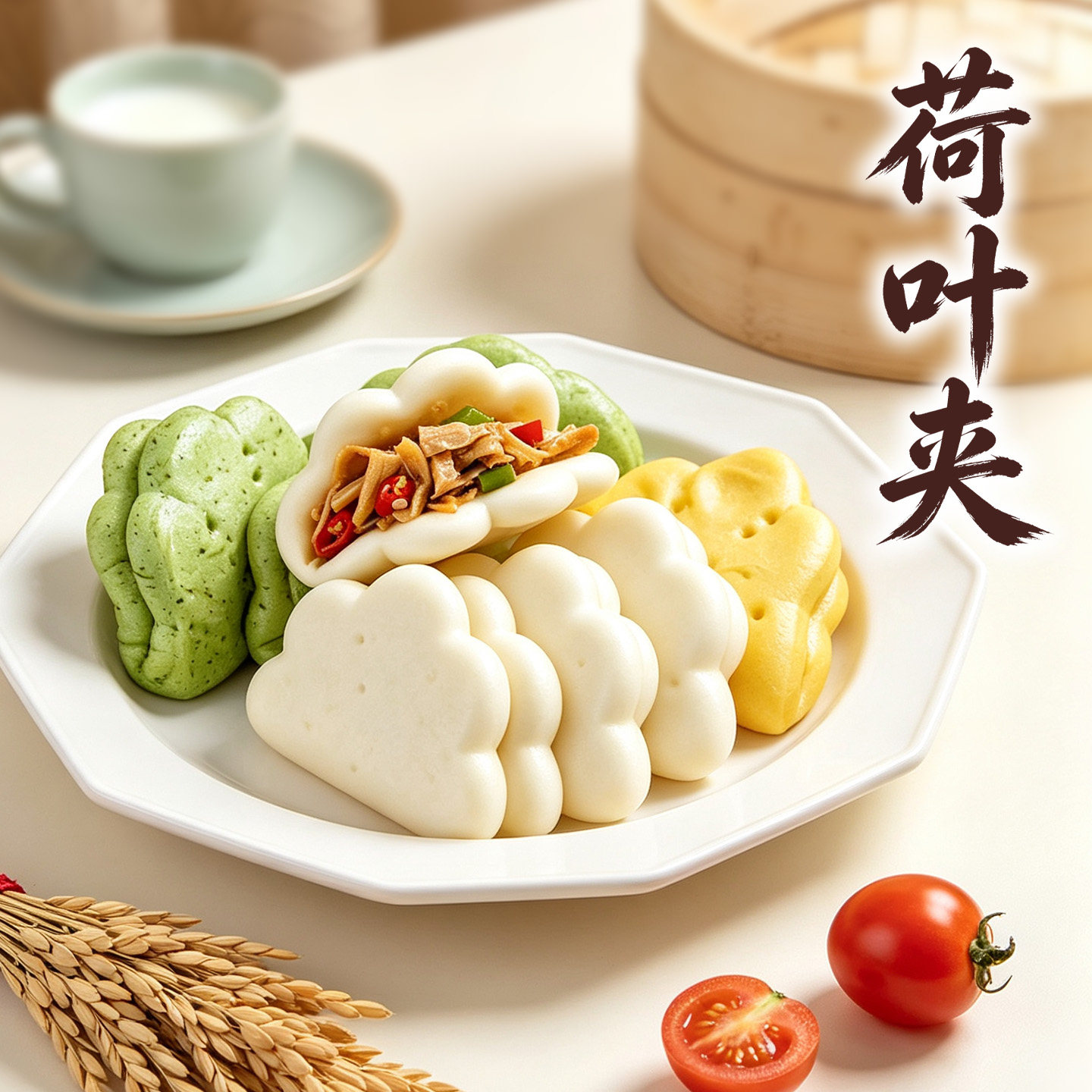 源口荷叶饼夹馍 荷叶饼皮 荷叶夹馒头 家商用半成品 儿童早餐饼胚